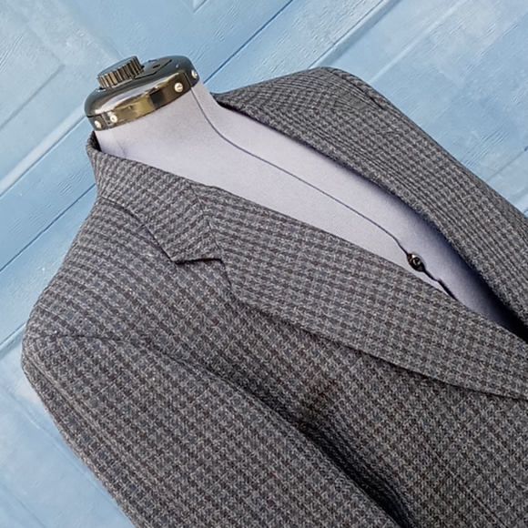 Oscar dela Renta Men's Luxury Check Blazer - Picture 10 of 15